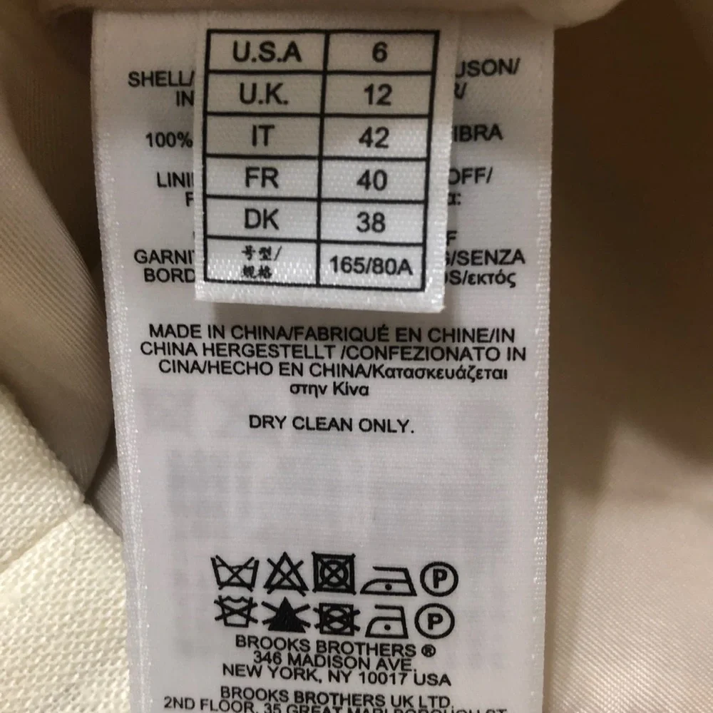 Brooks Brothers Embroidered Linen Sheath Sleeveless Dress Size 6 - Picture 9 of 10